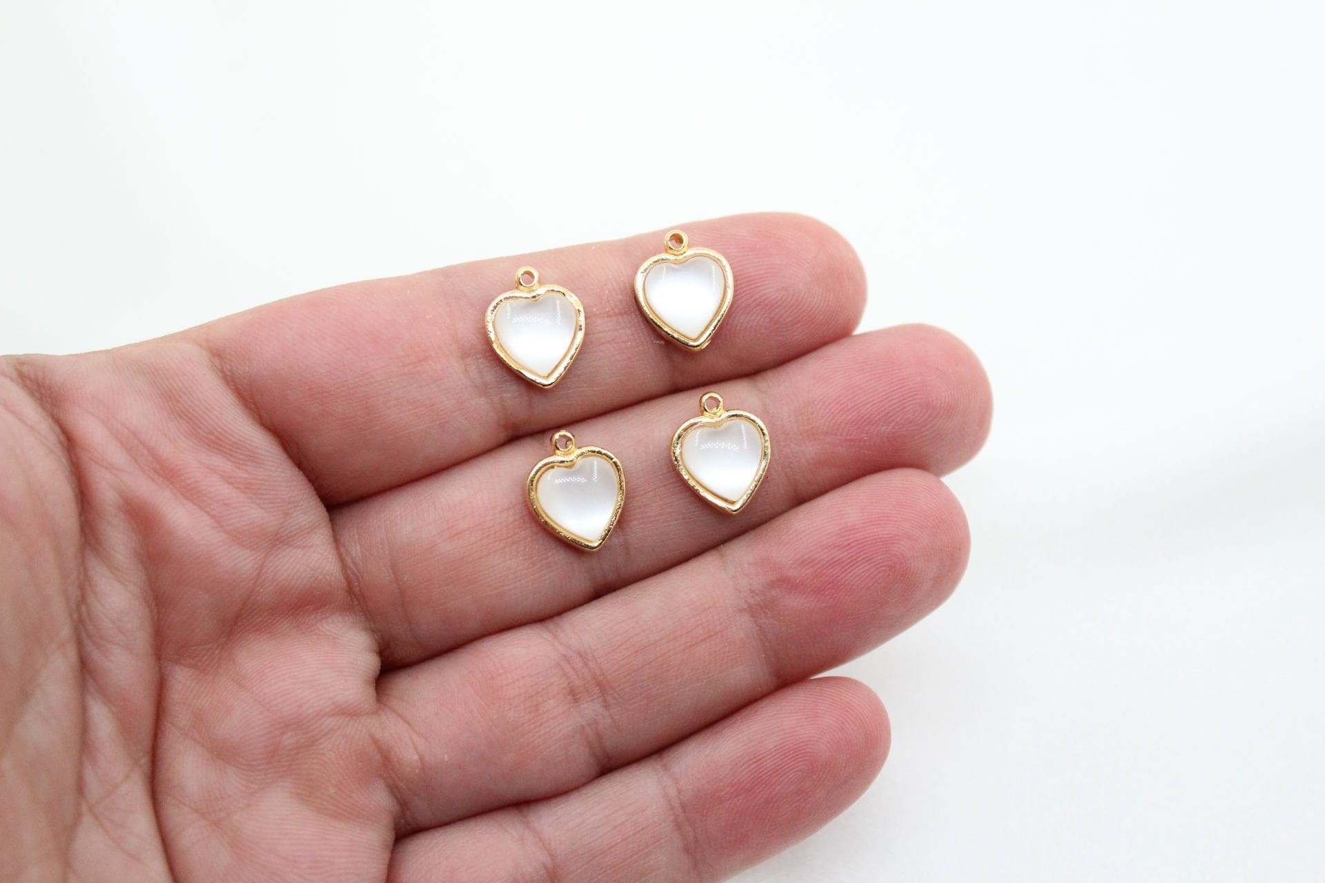 Altın Kaplama Sedef Kalp