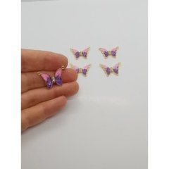 Altın Kap. Mineli Kelebek Pembe/Mor