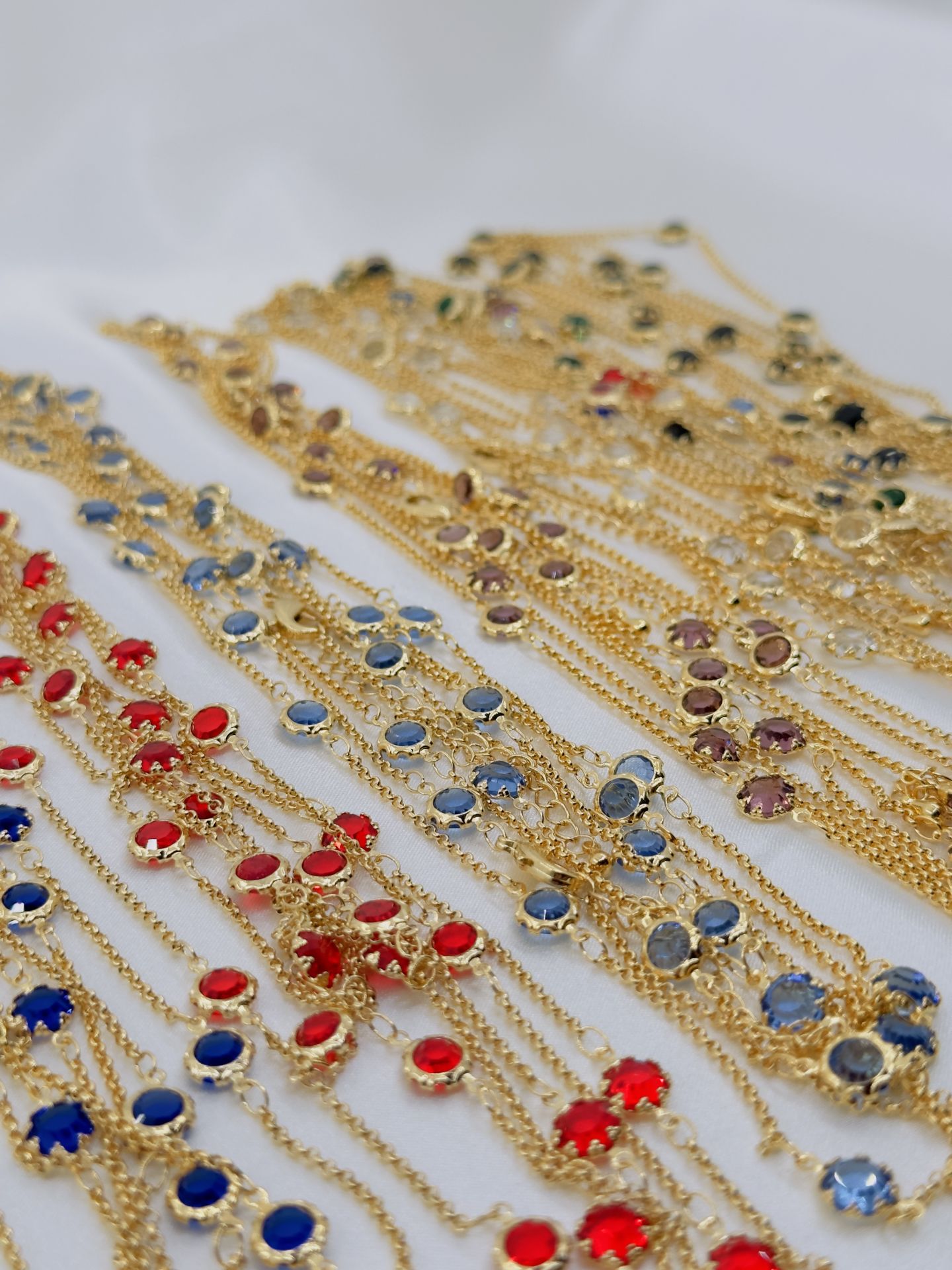 Altın Kaplama Zirkon Taşlı Zincir