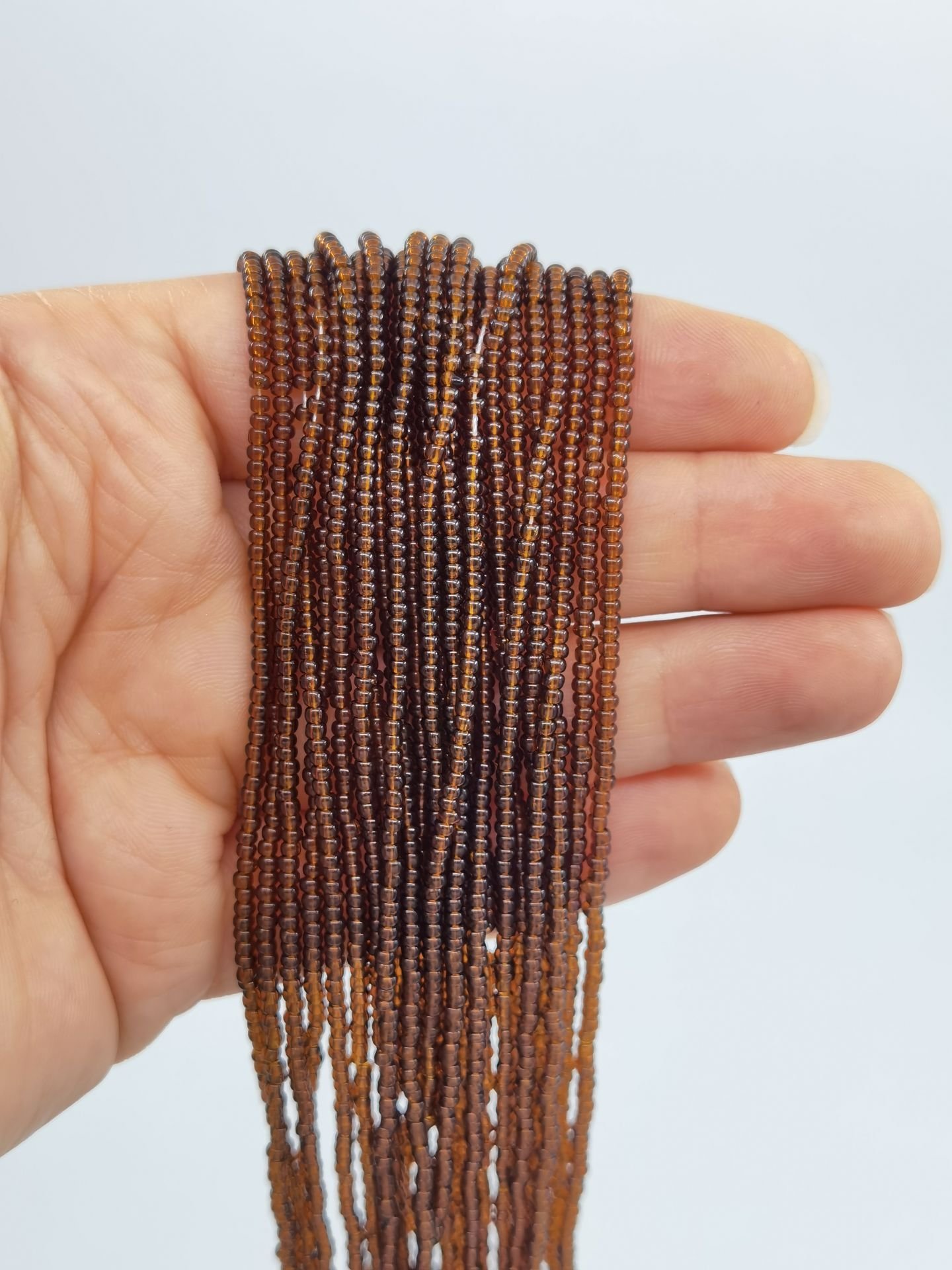 İpe Dizili Şeffaf Kahve