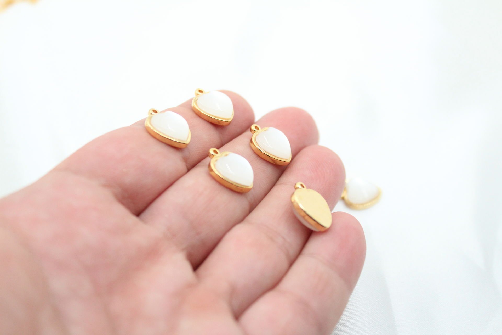 Altın Kaplama Büyük Boy Sedef Kalp