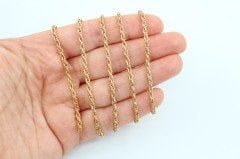 Altın Kap. Orta Çift Burgulu Zincir 1mt