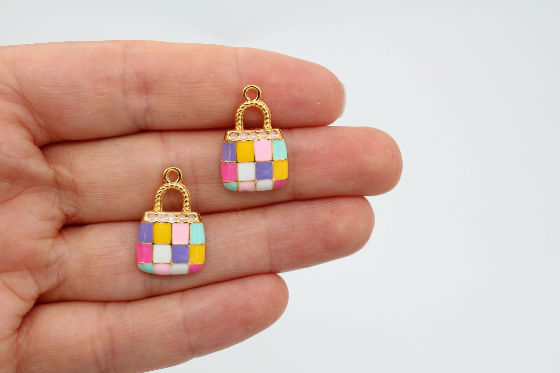 Altın Kaplama Renkli Çanta