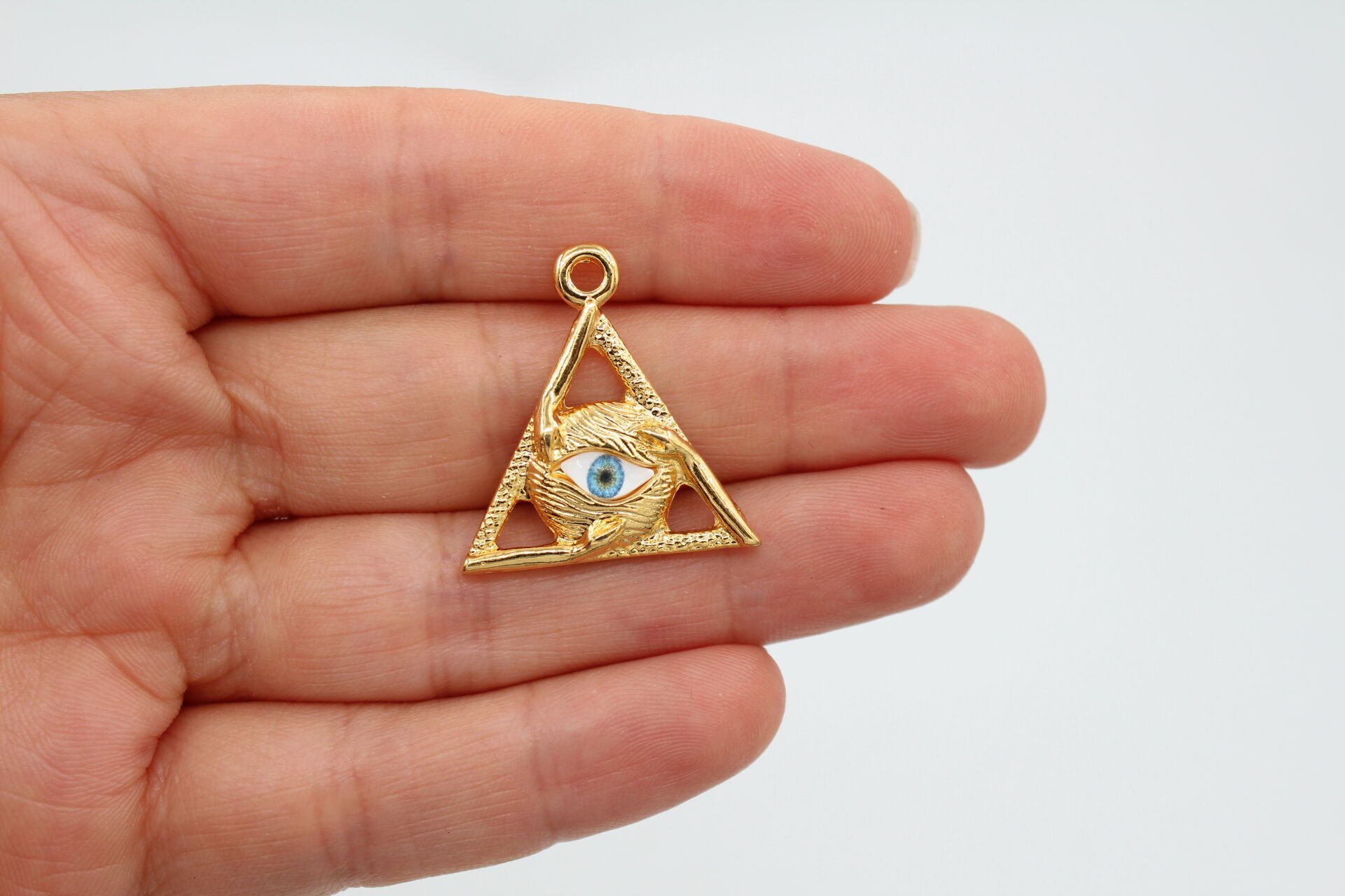 Altın Kaplama Büyük Üçgen Göz