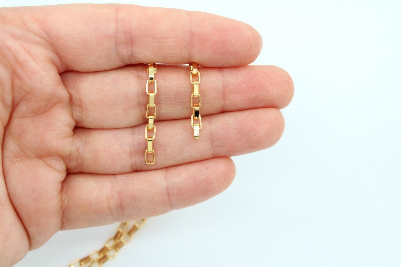 Altın Kap. Küçük Küp Zincir 1mt