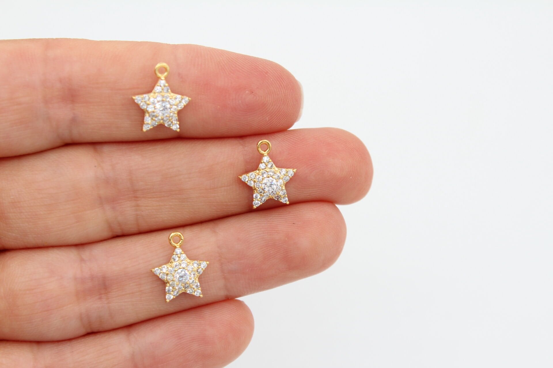 Altın Kaplama Zirkonlu Yılbaşı Yıldız