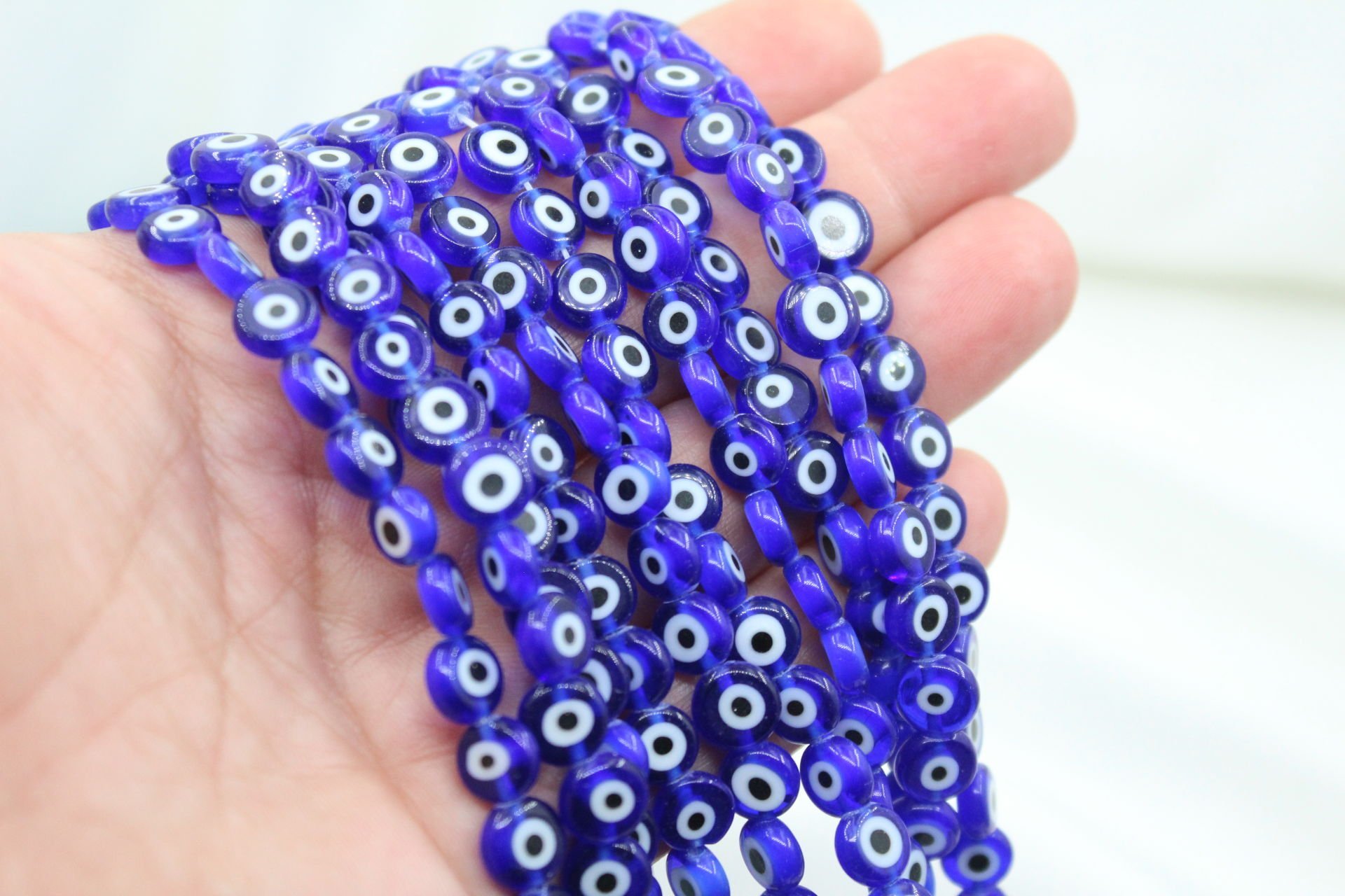 İpe Dizili 8mm Lacivert Nazar