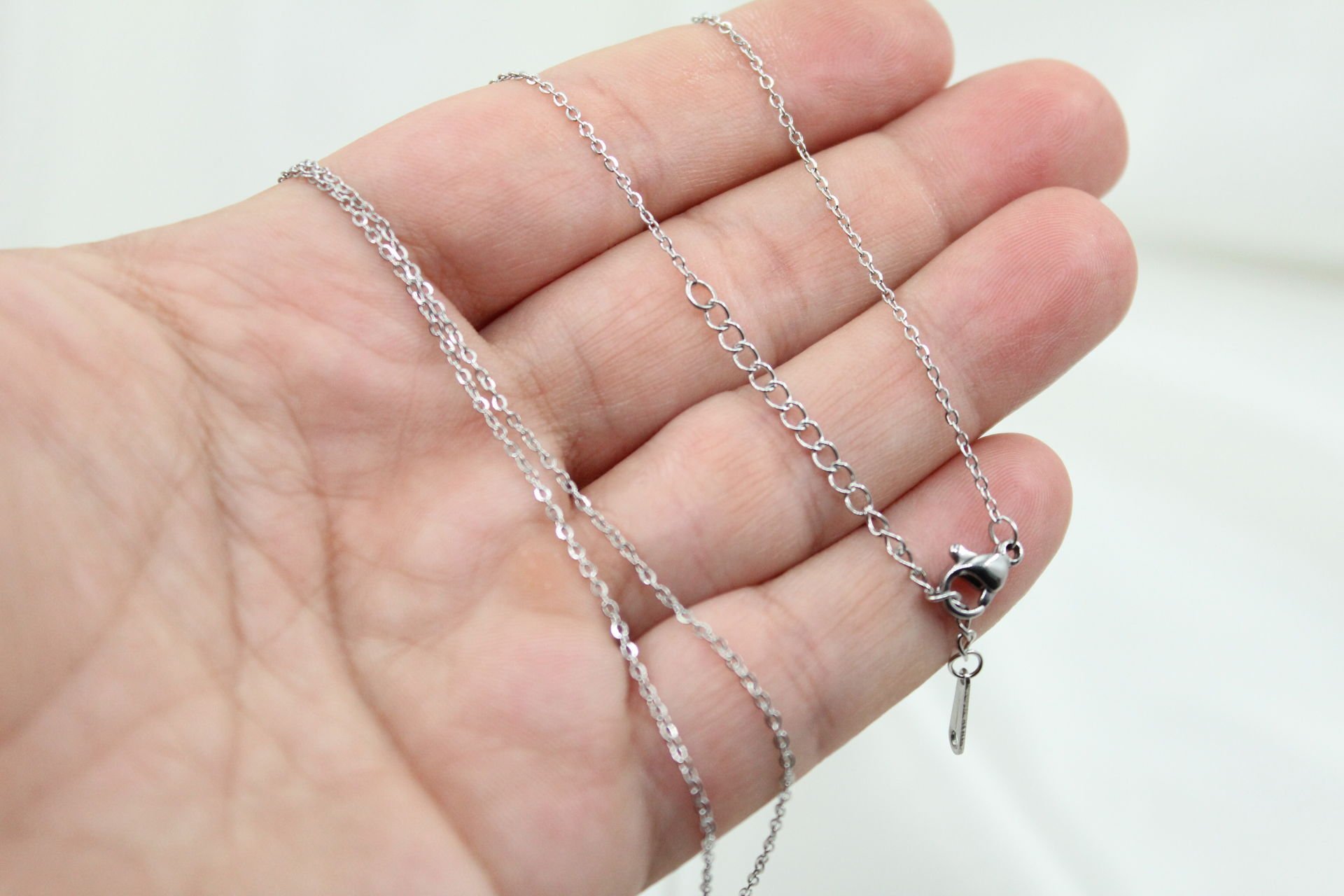 Hazır Gümüş Çelik İnce Zincir