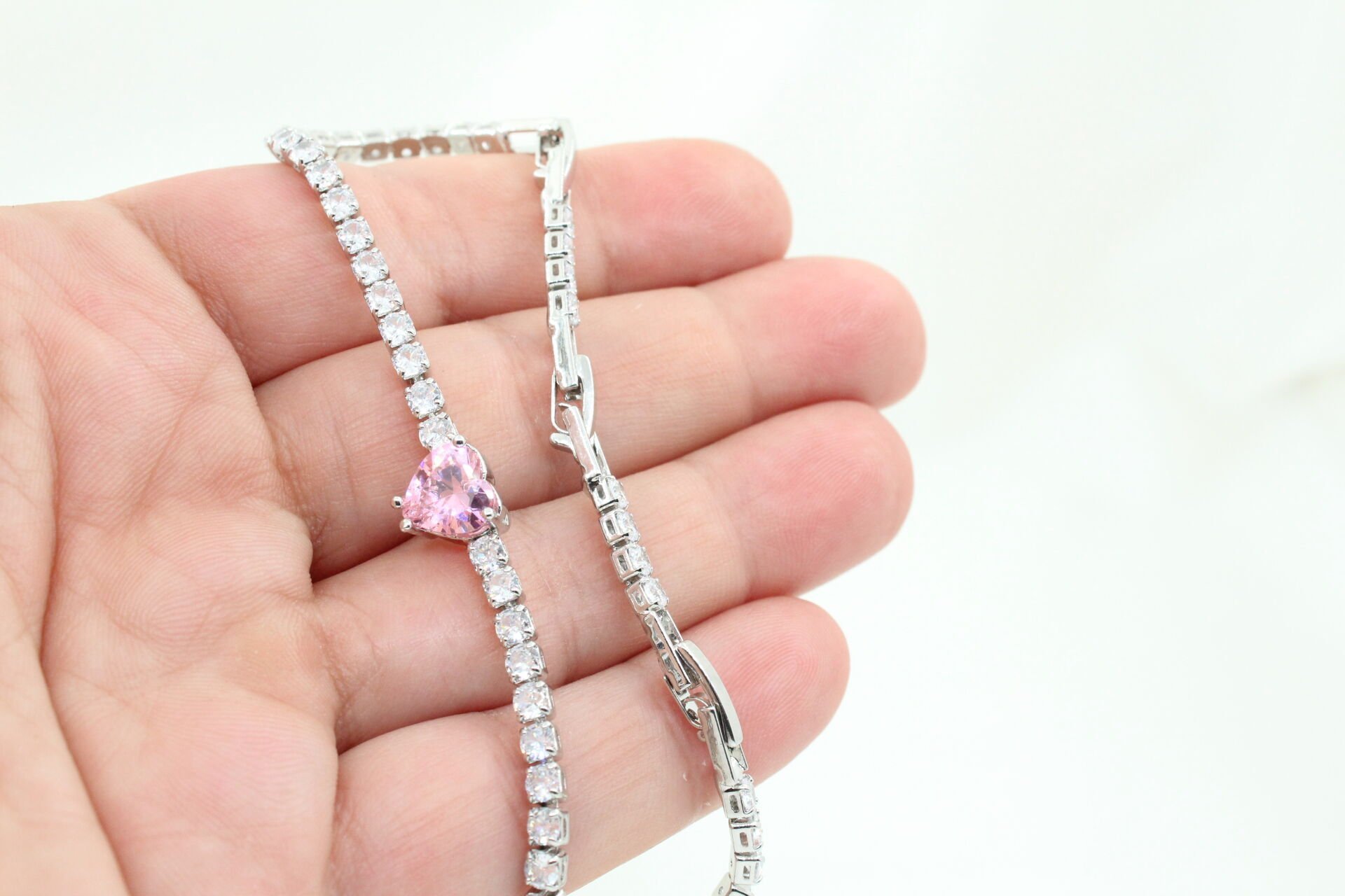 Rodyum Kaplama Kalpli Su Yolu Bileklik