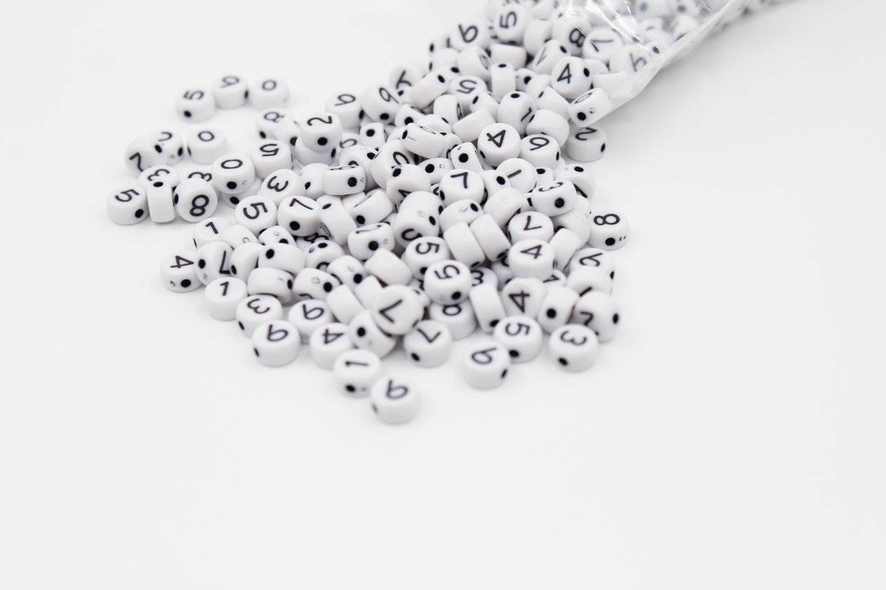 Beyaz Siyah Rakam 50gr