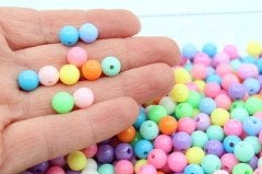8mm Renkli Plastik Boncuk 10gr