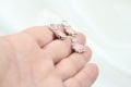 İthal Pembe Simli İstiridye Kolye Ucu Rodyum